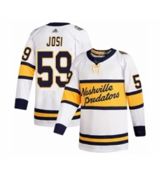 Men's Nashville Predators #59 Roman Josi Authentic White 2020 Winter Classic Hockey Jersey