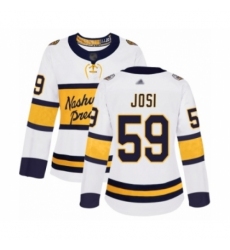 Women's Nashville Predators #59 Roman Josi Authentic White 2020 Winter Classic Hockey Jersey