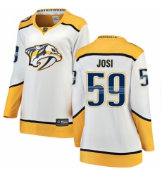 Women's Nashville Predators #59 Roman Josi Fanatics Branded White Away Breakaway NHL Jersey