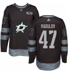 Men's Adidas Dallas Stars #47 Alexander Radulov Authentic Black 1917-2017 100th Anniversary NHL Jersey