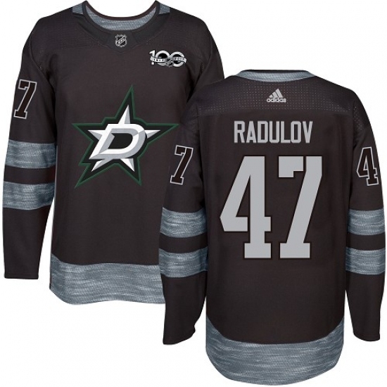 Men's Adidas Dallas Stars #47 Alexander Radulov Authentic Black 1917-2017 100th Anniversary NHL Jersey Men's Adidas Dallas Stars #47 Alexander Radulov Authentic Black 1917-2017 100th Anniversary NHL Jersey