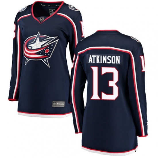 Women's Columbus Blue Jackets #13 Cam Atkinson Fanatics Branded Navy Blue Home Breakaway NHL Jersey Women's Columbus Blue Jackets #13 Cam Atkinson Fanatics Branded Navy Blue Home Breakaway NHL Jersey