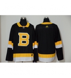Men's Adidas Boston Bruins Blank Black Throwback Authentic Stitched Hockey Jersey