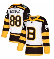 Men's Adidas Boston Bruins #88 David Pastrnak Authentic White 2019 Winter Classic NHL Jersey