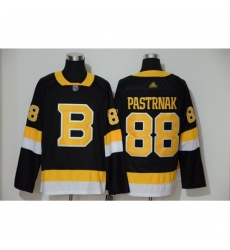 Men's Adidas Boston Bruins #88 David Pastrnak Black Throwback Authentic Stitched Hockey Jersey