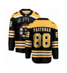 Men's Boston Bruins #88 David Pastrnak Authentic Black Home Fanatics Branded Breakaway 2019 Stanley Cup Final Bound Hockey Jersey
