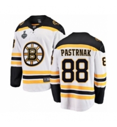 Men's Boston Bruins #88 David Pastrnak Authentic White Away Fanatics Branded Breakaway 2019 Stanley Cup Final Bound Hockey Jersey