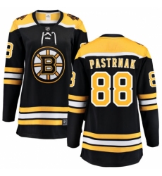 Women's Boston Bruins #88 David Pastrnak Authentic Black Home Fanatics Branded Breakaway NHL Jersey