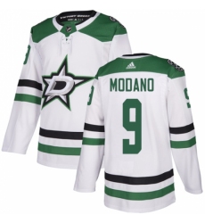 Men's Adidas Dallas Stars #9 Mike Modano White Road Authentic Stitched NHL Jersey