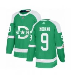 Men's Dallas Stars #9 Mike Modano Authentic Green 2020 Winter Classic Hockey Jersey