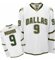 Men's Reebok Dallas Stars #9 Mike Modano Authentic White Third NHL Jersey