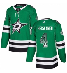 Men's Adidas Dallas Stars #4 Miro Heiskanen Authentic Green Drift Fashion NHL Jersey