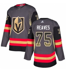 Men's Adidas Vegas Golden Knights #75 Ryan Reaves Authentic Black Drift Fashion NHL Jersey
