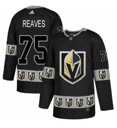 Men's Adidas Vegas Golden Knights #75 Ryan Reaves Authentic Black Team Logo Fashion NHL Jersey