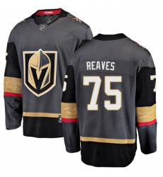 Men's Vegas Golden Knights #75 Ryan Reaves Authentic Black Home Fanatics Branded Breakaway NHL Jersey