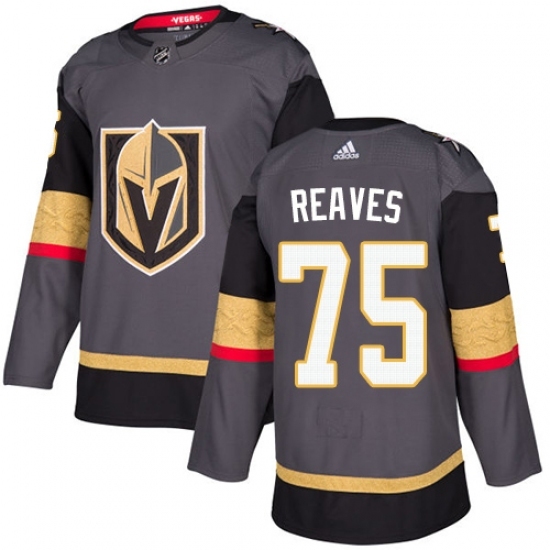 Youth Adidas Vegas Golden Knights #75 Ryan Reaves Authentic Gray Home NHL Jersey Youth Adidas Vegas Golden Knights #75 Ryan Reaves Authentic Gray Home NHL Jersey