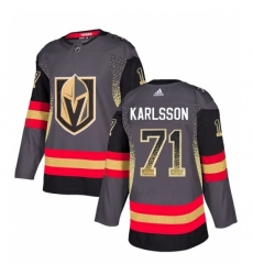 Men's Adidas Vegas Golden Knights #71 William Karlsson Authentic Black Drift Fashion NHL Jersey