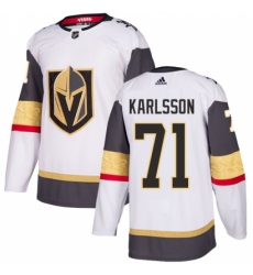 Men's Adidas Vegas Golden Knights #71 William Karlsson Authentic White Away NHL Jersey