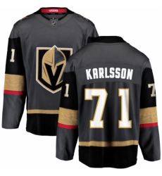 Men's Vegas Golden Knights #71 William Karlsson Authentic Black Home Fanatics Branded Breakaway NHL Jersey