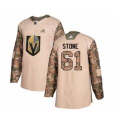 Youth Vegas Golden Knights #61 Mark Stone Authentic Camo Veterans Day Practice Hockey Jersey