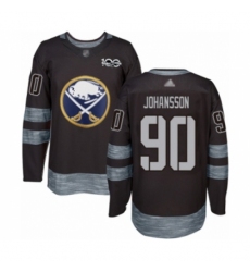 Men's Buffalo Sabres #90 Marcus Johansson Authentic Black 1917-2017 100th Anniversary Hockey Jersey