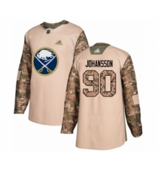 Men's Buffalo Sabres #90 Marcus Johansson Authentic Camo Veterans Day Practice Hockey Jersey