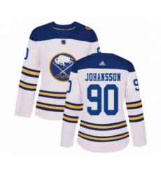 Women's Buffalo Sabres #90 Marcus Johansson Authentic White 2018 Winter Classic Hockey Jersey