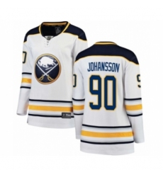 Women's Buffalo Sabres #90 Marcus Johansson Fanatics Branded White Away Breakaway Hockey Jersey