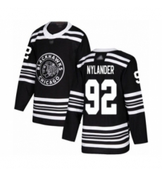 Youth Chicago Blackhawks #92 Alexander Nylander Authentic Black Alternate Hockey Jersey