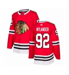 Youth Chicago Blackhawks #92 Alexander Nylander Authentic Red Home Hockey Jersey