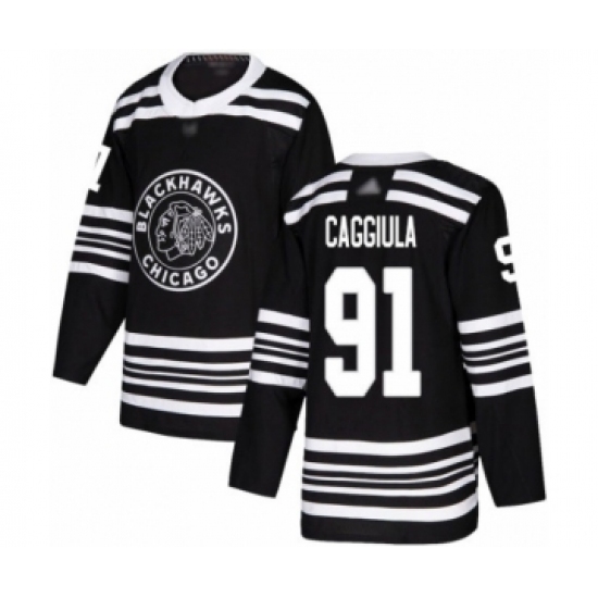 Youth Chicago Blackhawks #91 Drake Caggiula Authentic Black Alternate Hockey Jersey Youth Chicago Blackhawks #91 Drake Caggiula Authentic Black Alternate Hockey Jersey