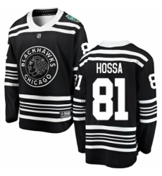 Men's Chicago Blackhawks #81 Marian Hossa Black 2019 Winter Classic Fanatics Branded Breakaway NHL Jersey