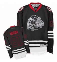 Men's Reebok Chicago Blackhawks #81 Marian Hossa Authentic New Black Ice NHL Jersey