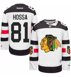 Men's Reebok Chicago Blackhawks #81 Marian Hossa Authentic White 2016 Stadium Series NHL Jersey