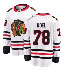 Men's Chicago Blackhawks #78 Nathan Noel Fanatics Branded White Away Breakaway NHL Jersey