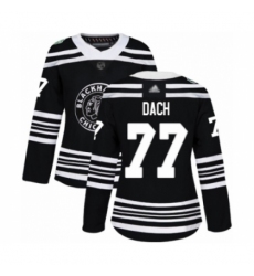 Women's Chicago Blackhawks #77 Kirby Dach Authentic Black 2019 Winter Classic Hockey Jersey