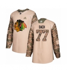 Youth Chicago Blackhawks #77 Kirby Dach Authentic Camo Veterans Day Practice Hockey Jersey