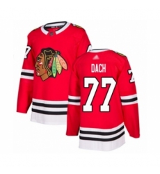Youth Chicago Blackhawks #77 Kirby Dach Authentic Red Home Hockey Jersey