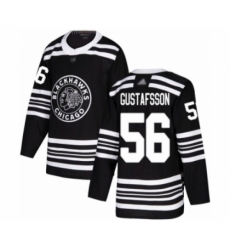 Men's Chicago Blackhawks #56 Erik Gustafsson Authentic Black Alternate Hockey Jersey