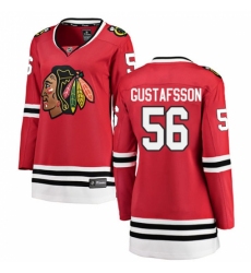 Women's Chicago Blackhawks #56 Erik Gustafsson Fanatics Branded Red Home Breakaway NHL Jersey
