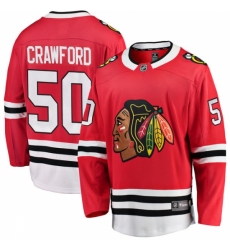 Men's Chicago Blackhawks #50 Corey Crawford Fanatics Branded Red Home Breakaway NHL Jersey