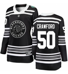 Women's Chicago Blackhawks #50 Corey Crawford Black 2019 Winter Classic Fanatics Branded Breakaway NHL Jersey