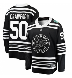 Youth Chicago Blackhawks #50 Corey Crawford Black 2019 Winter Classic Fanatics Branded Breakaway NHL Jersey