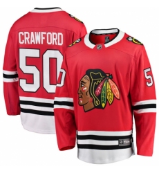Youth Chicago Blackhawks #50 Corey Crawford Fanatics Branded Red Home Breakaway NHL Jersey