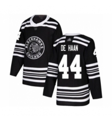 Men's Chicago Blackhawks #44 Calvin De Haan Authentic Black Alternate Hockey Jersey