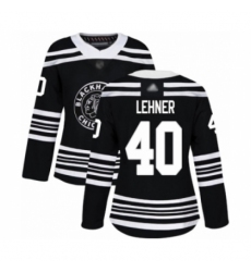 Women's Chicago Blackhawks #40 Robin Lehner Authentic Black Alternate Hockey Jersey