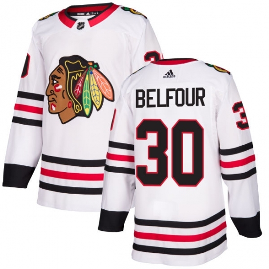Youth Adidas Chicago Blackhawks #30 ED Belfour Authentic White Away NHL Jersey Youth Adidas Chicago Blackhawks #30 ED Belfour Authentic White Away NHL Jersey