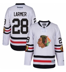 Youth Reebok Chicago Blackhawks #28 Steve Larmer Authentic White 2017 Winter Classic NHL Jersey