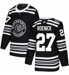 Men's Adidas Chicago Blackhawks #27 Jeremy Roenick Authentic Black 2019 Winter Classic NHL Jersey