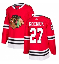 Men's Adidas Chicago Blackhawks #27 Jeremy Roenick Authentic Red Home NHL Jersey